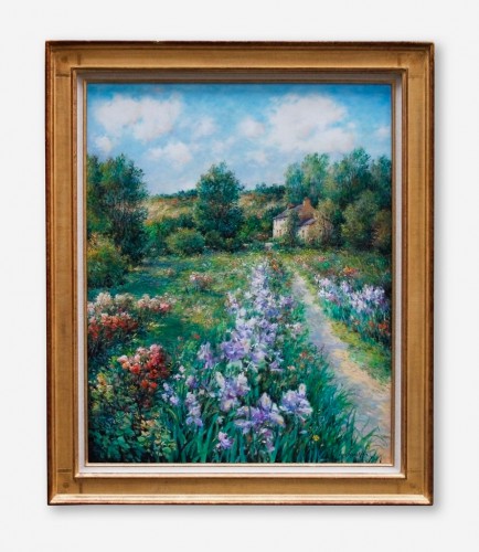 Jardins fleuris – huile sur toile