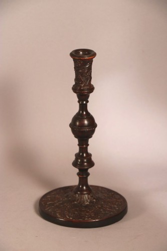 Flambeau de toilette, bois sculpté, vers 1700, attribué à César Bagard.