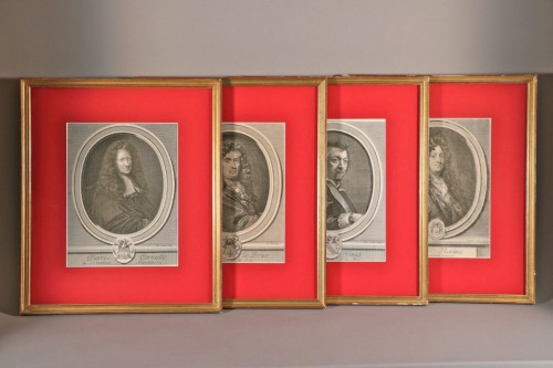 Estampes XVIIIe siècle, Corneille, Racine, Vouet et Lebrun