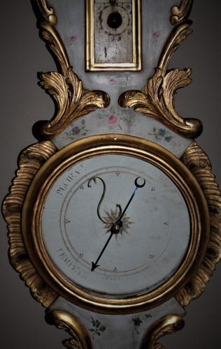 Baromètre Louis XV fleuri