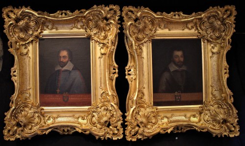 Paire de portraits d’évêques aux armoiries