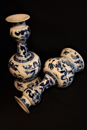 Paire de vases double gourde de DELFT