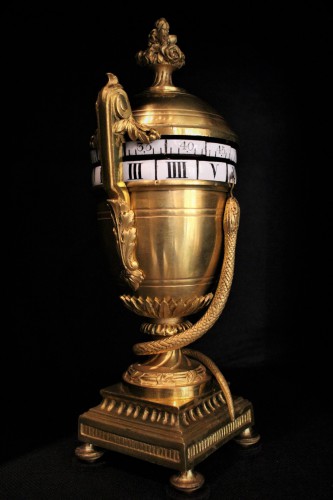 Pendule à tambour en bronze doré début XIXème