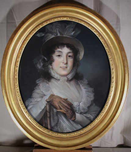 Pastel jeune femme de qualité