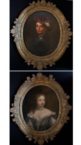 Portraits XVIIIème gentilhomme et dame de qualité