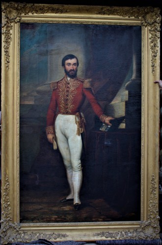 Grand portrait en pied d’un gentilhomme de la cour Prussienne