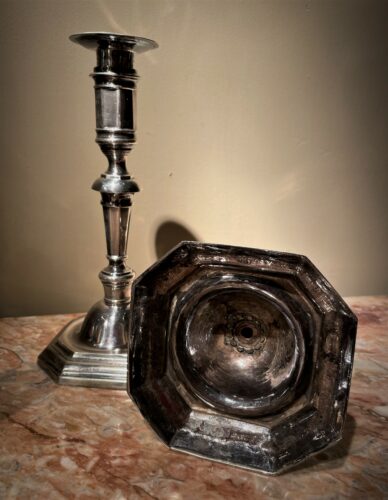 Paire de flambeaux argent XVIIIème