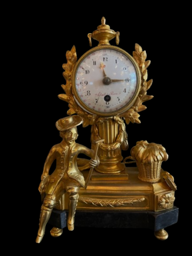 Pendulette au jardinier Louis XVI