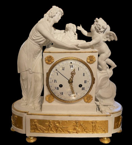 Pendule biscuit l’Amour et la fidélité