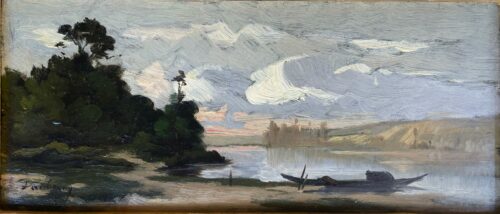 Huile sur paneau signée DAUBIGNY