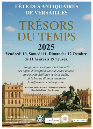 Fête des Antiquaires de Versailles vendredi 10, samedi 11, dimanche 12 octobre