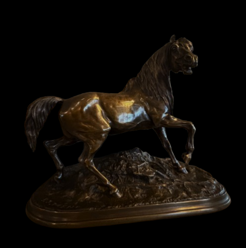 Cheval libre en bronze P.J MENE